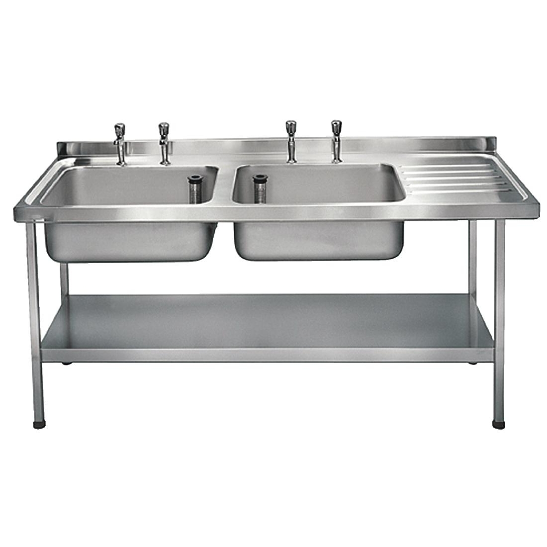 Franke Sissons Stainless Steel Sink Double Right Hand Drainer 1800x650mm
