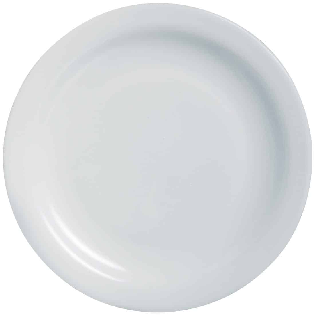 Arcoroc Opal Hoteliere Narrow Rim Plates 236mm