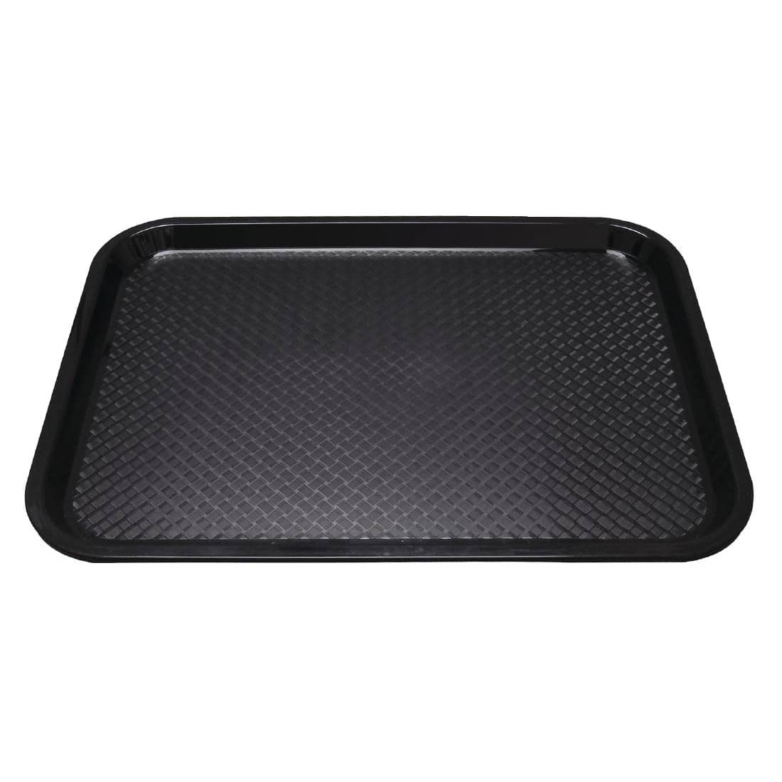 Kristallon Plastic Fast Food Tray Black Small