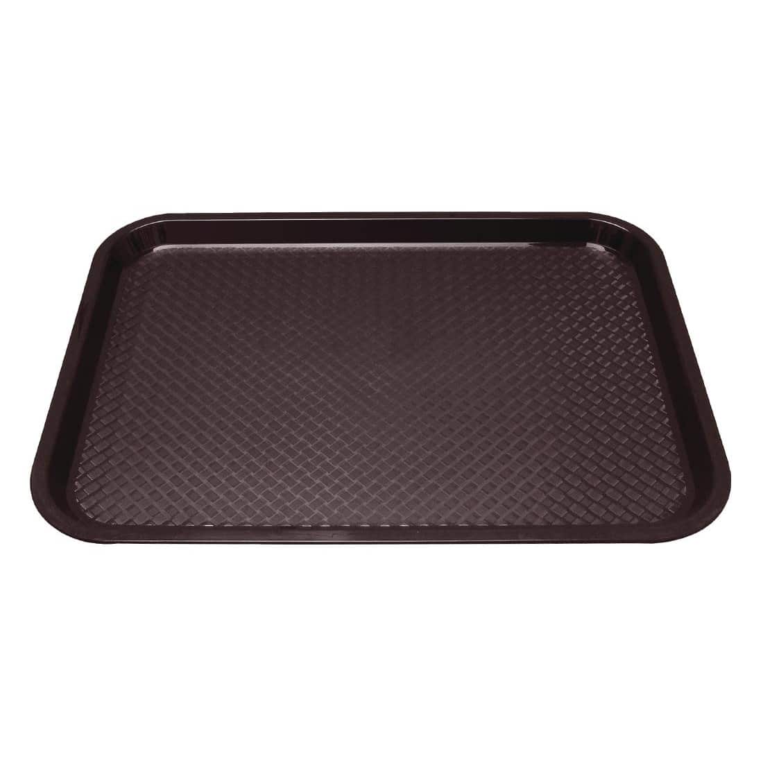 Kristallon Plastic Fast Food Tray Brown Small