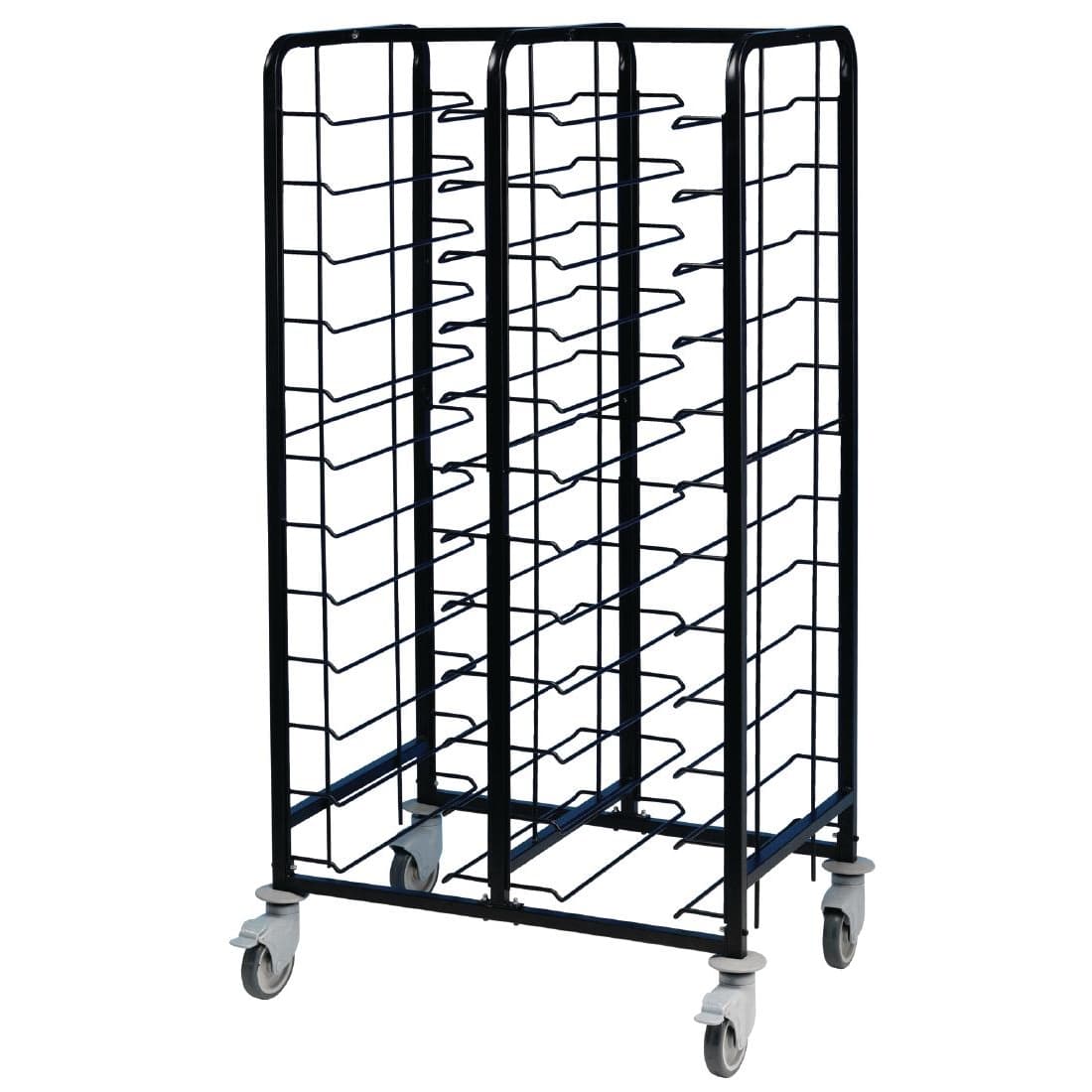 EAIS Powder Coated Enamel Clearing Trolley 24 Shelves