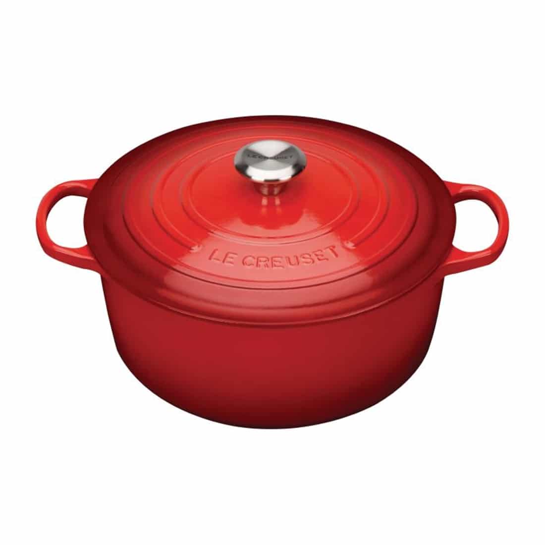 Le Creuset Cast Iron Round Casserole 20cm 2.4L Cerise