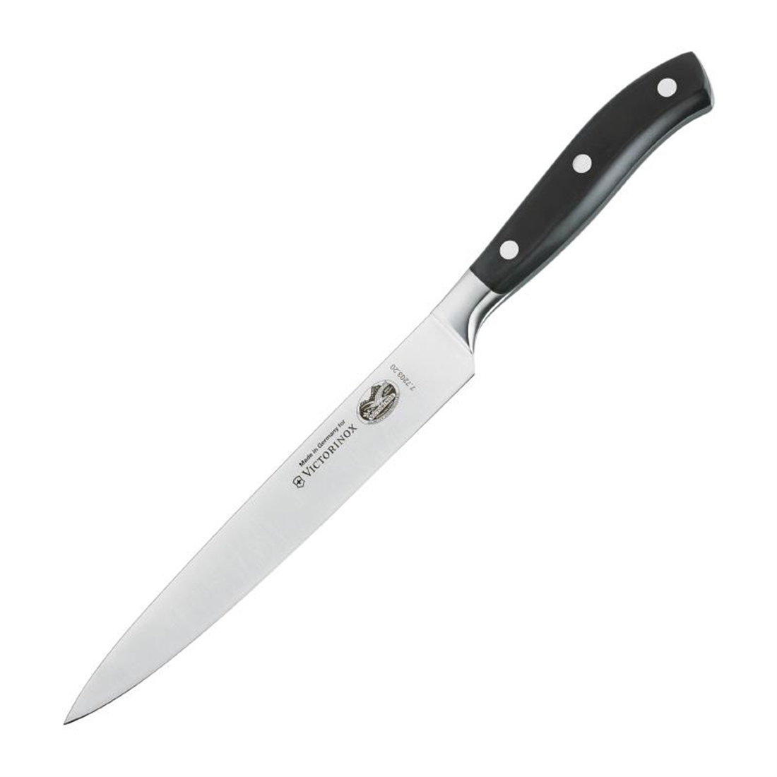 Victorinox Fully Forged Slicing Knife Pointed Tip Black 20cm