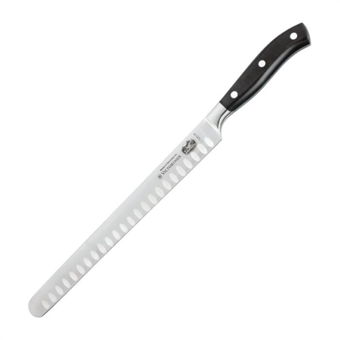 Victorinox Fully Forged Slicing Knife Fluted Blade Black 26cm