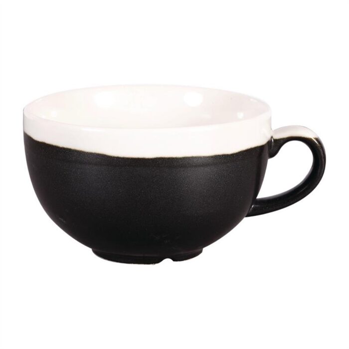 Churchill Monochrome Cappuccino Cup Onyx Black 340ml