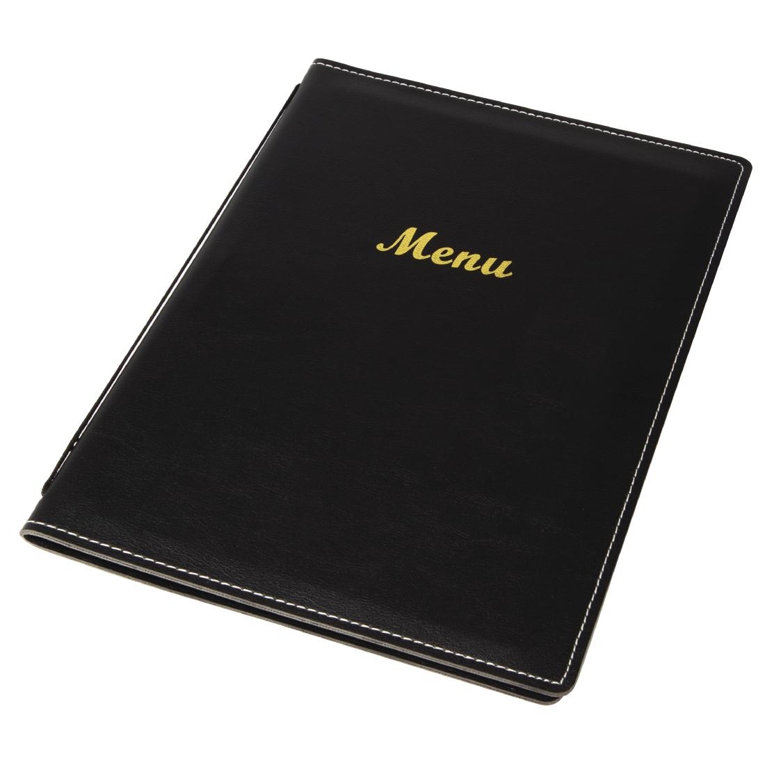 Olympia Faux Leather Menu Cover A5 Black