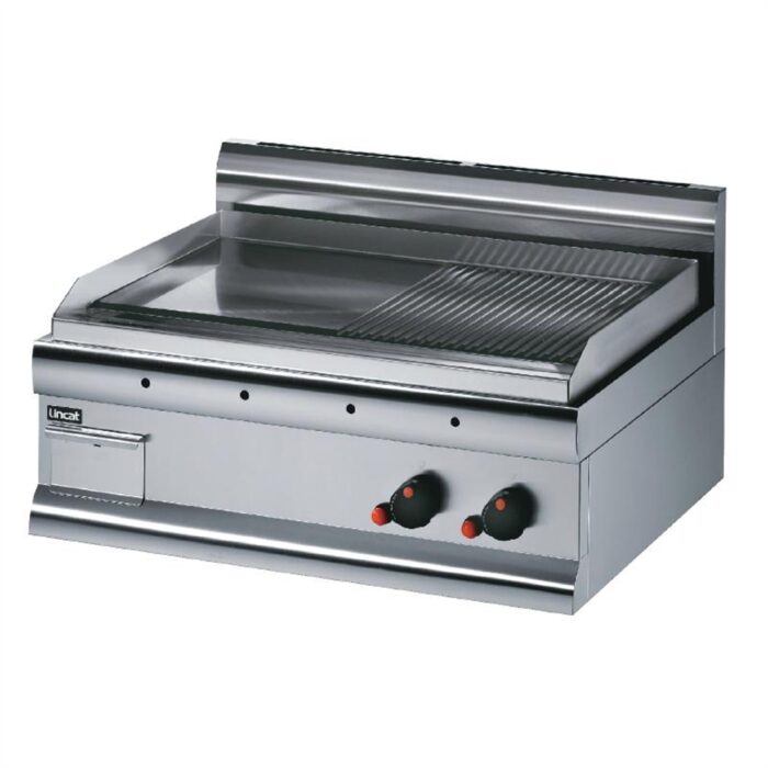 Lincat Silverlink 600 Steel Half Ribbed Natural Gas Griddle GS7/R/N