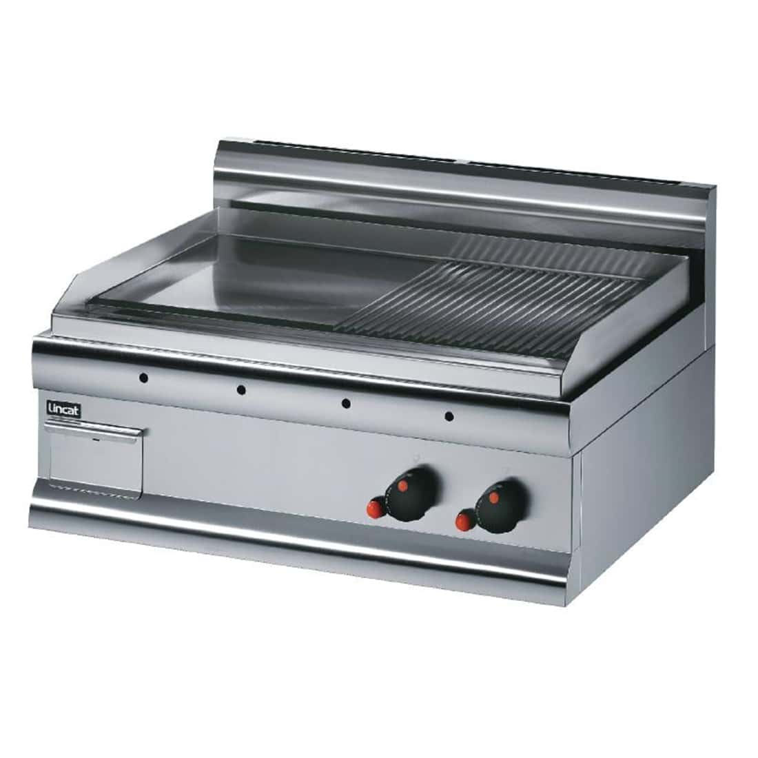 Lincat Silverlink 600 Steel Half Ribbed Propane Gas Griddle GS7/R/P