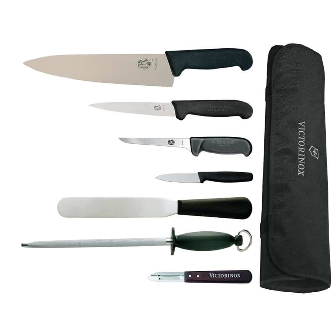 Victorinox 7 Piece Knife Set with 25.5cm Chefs Knife with Wallet