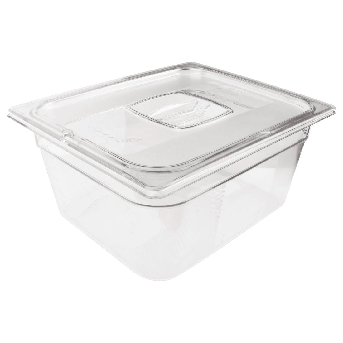 Rubbermaid Polycarbonate 1/2 Gastronorm Container 65mm Clear