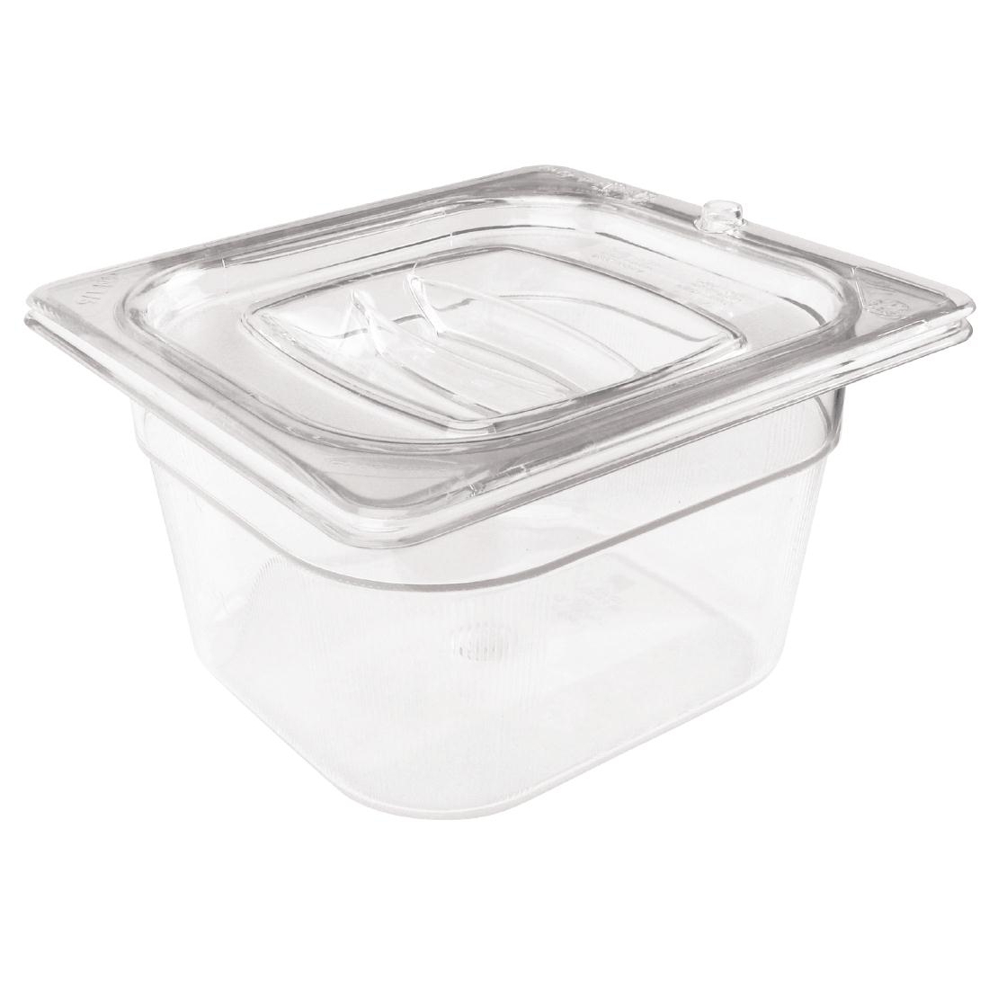 Rubbermaid Polycarbonate 1/6 Gastronorm Container 100mm Clear