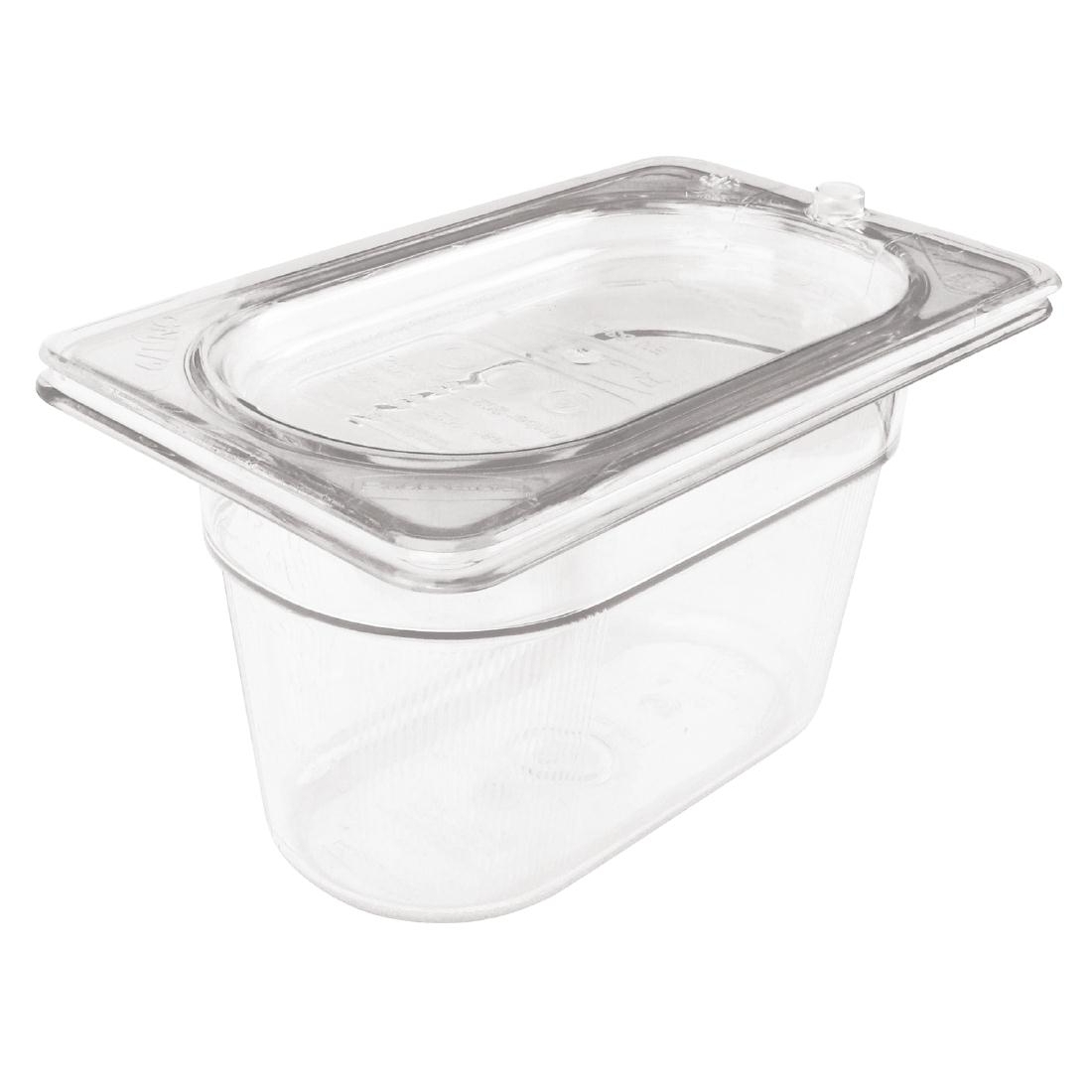 Rubbermaid Polycarbonate 1/9 Gastronorm Container 65mm Clear