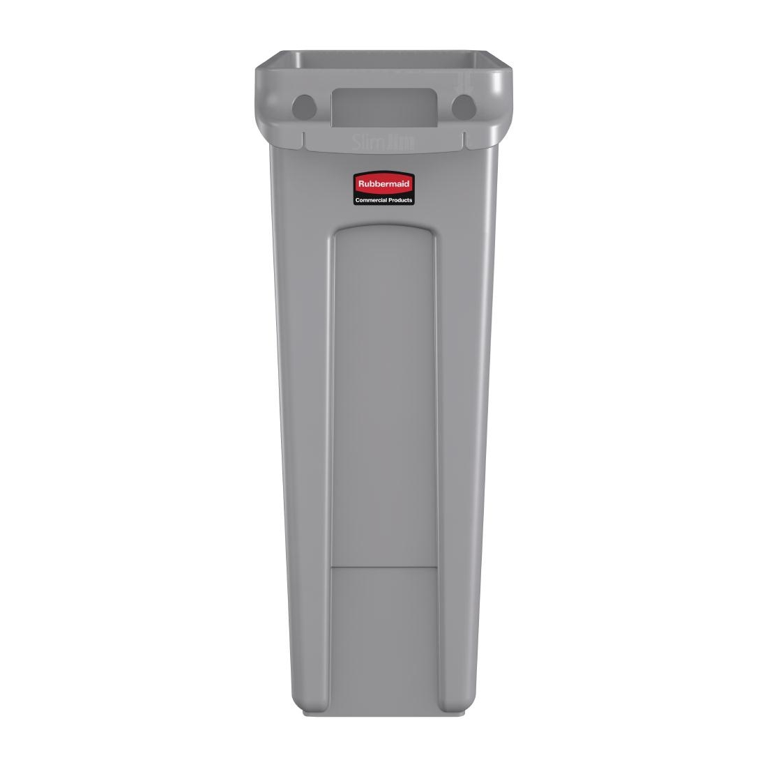 Rubbermaid Slim Jim Container with Venting Channels Grey 87Ltr
