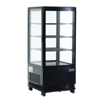 Polar Chilled Display Cabinet Black 68 Ltr