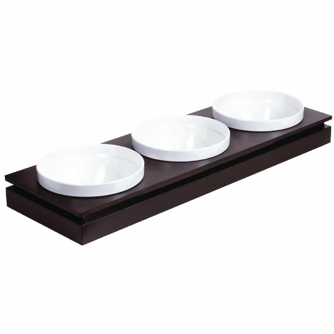 APS Frames Dark Wood Rectangular Large Bowl Base