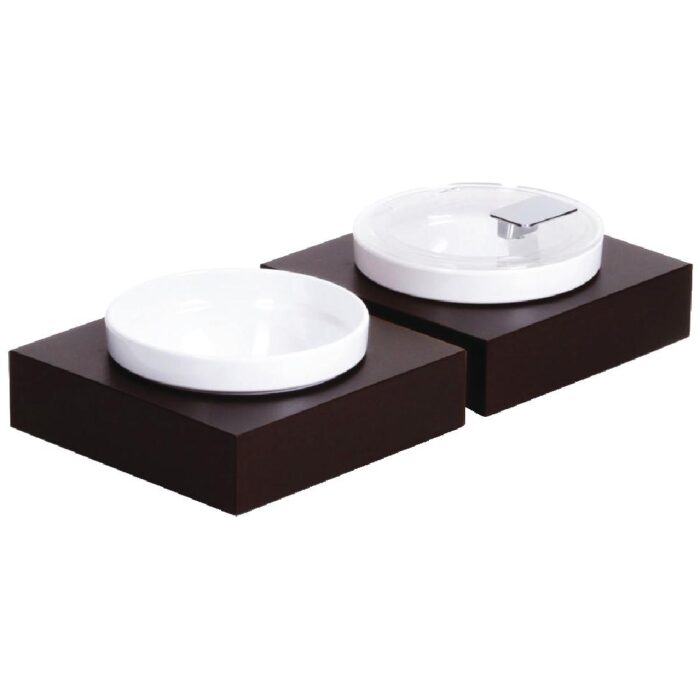 APS Frames Dark Wood Small Square Buffet Bowl Box