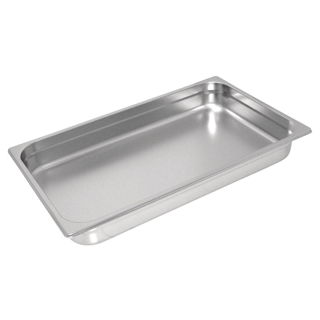Vogue Heavy Duty Stainless Steel 1/1 Gastronorm Pan 100mm
