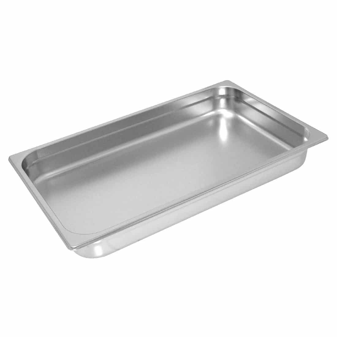 Vogue Heavy Duty Stainless Steel 1/1 Gastronorm Pan 100mm