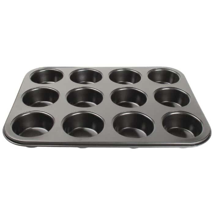 Vogue Carbon Steel Non-Stick Muffin Tray 12 Cup