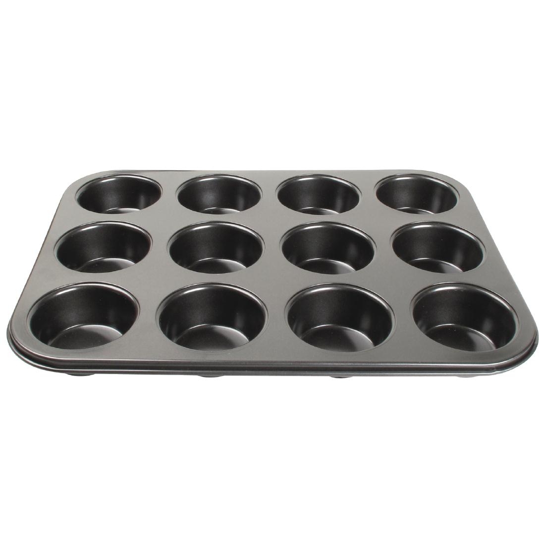 Vogue Carbon Steel Non-Stick Muffin Tray 12 Cup