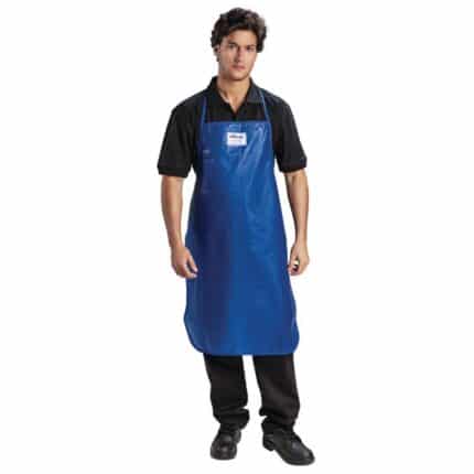 Burnguard Nylon QuicKlean Bib Apron Blue