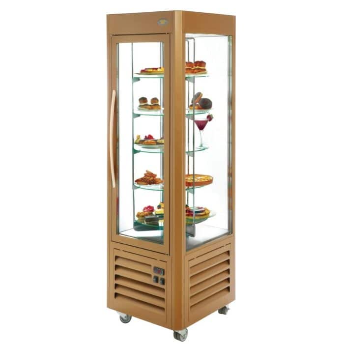 Roller Grill Revolving Display Fridge Gold 360 Ltr