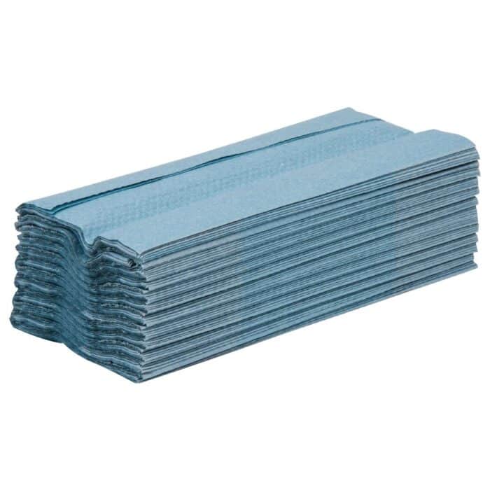 Jantex C Fold Hand Towels Blue 1Ply 190 Sheets (Pack of 15)