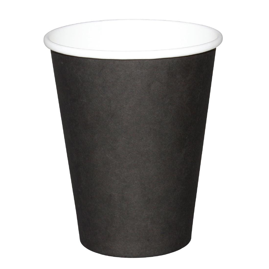 Fiesta Single Wall Takeaway Coffee Cups Black 225ml / 8oz x 1000