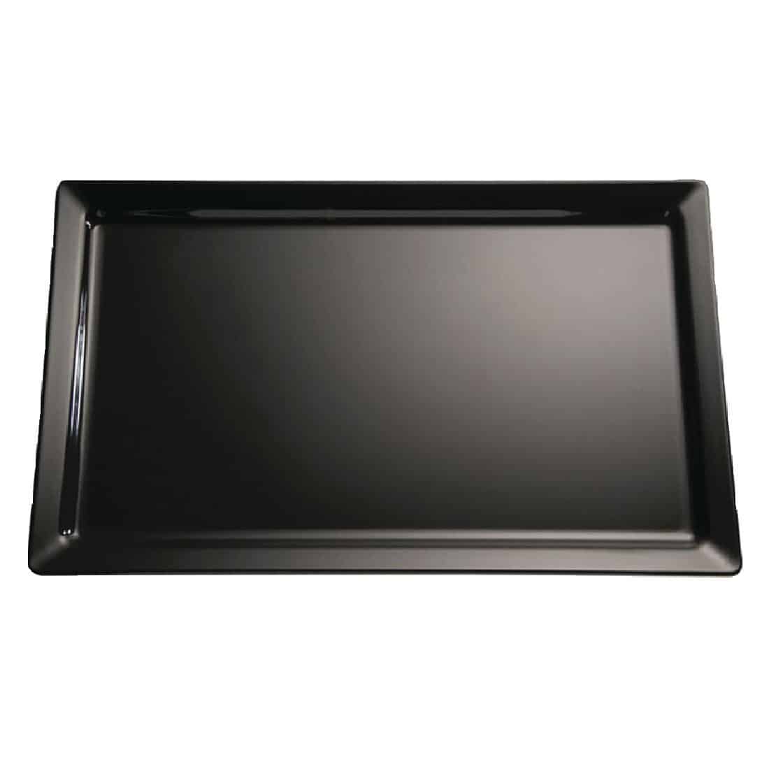 APS Pure Black Melamine Tray GN 1/2