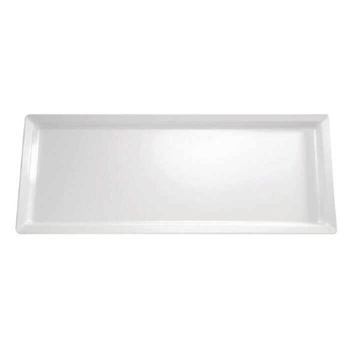 APS Pure White Rectangular Melamine Tray