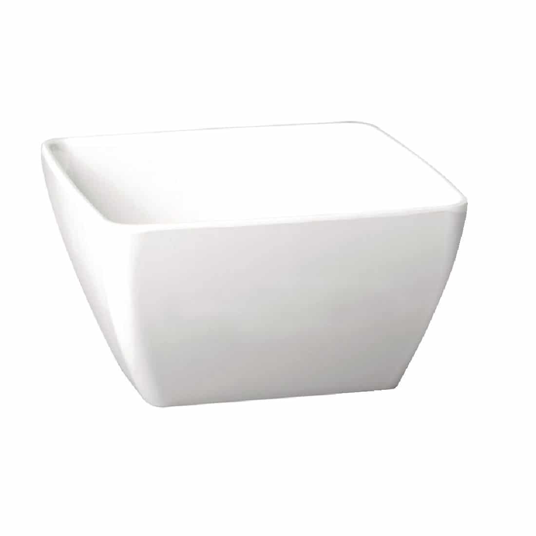 APS Pure Melamine White Square Mini Bowl