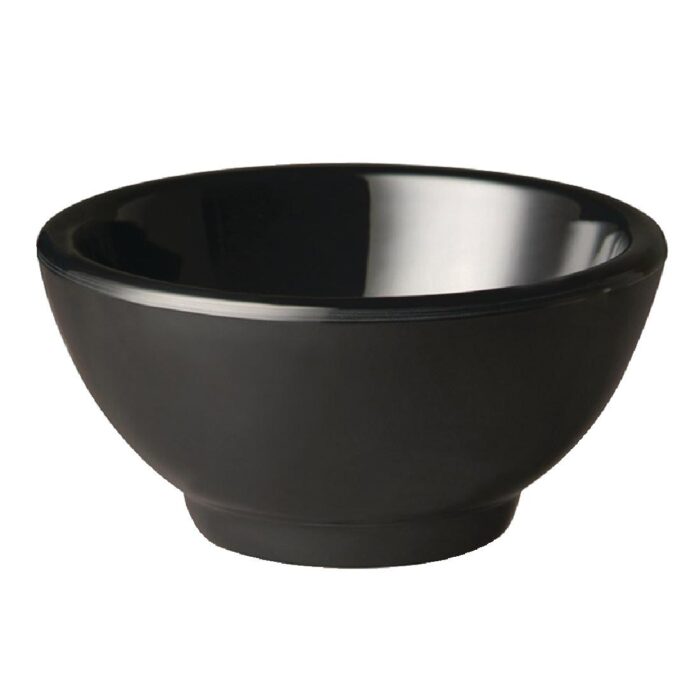 APS Pure Melamine Black Round Bowl 150mm