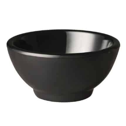 APS Pure Melamine Black Round Bowl 200mm