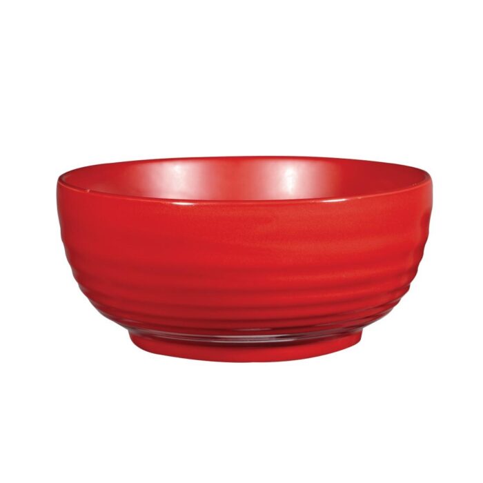 Art de Cuisine Red Glaze Ripple Bowls Large