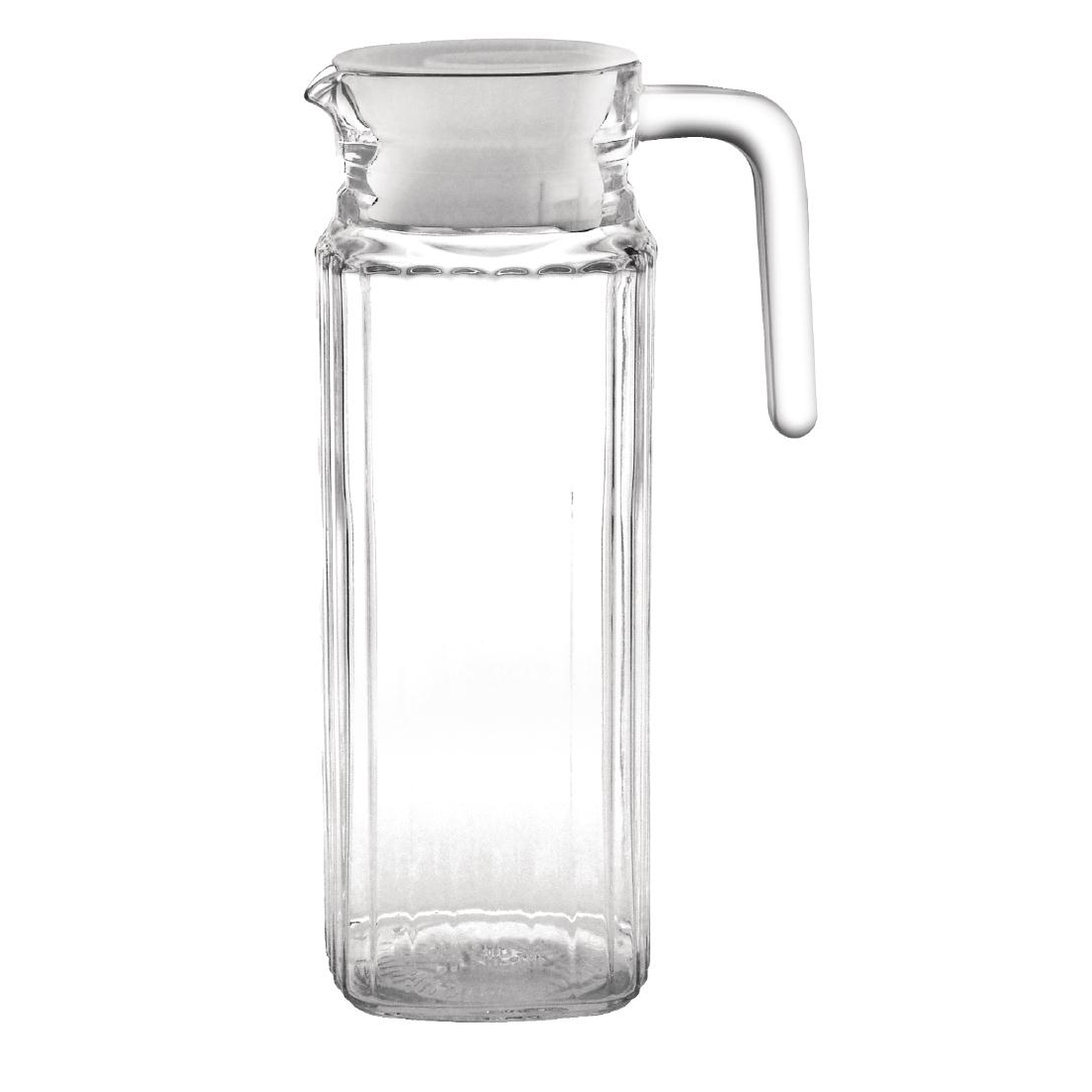 Olympia Ribbed Glass Jugs 1Ltr