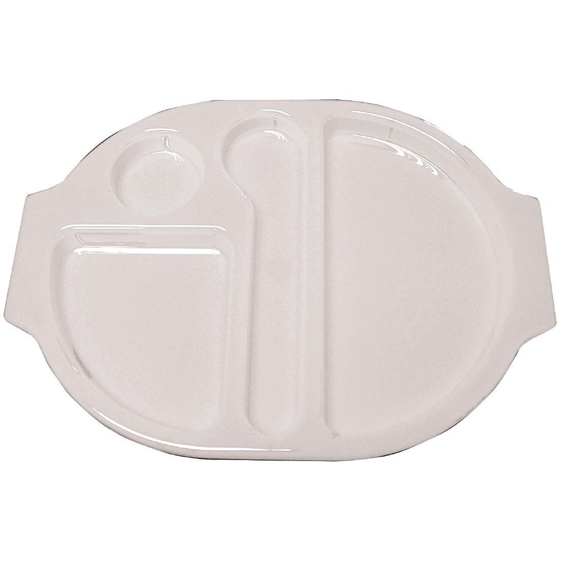 Kristallon Plastic Food Compartment Tray Large White