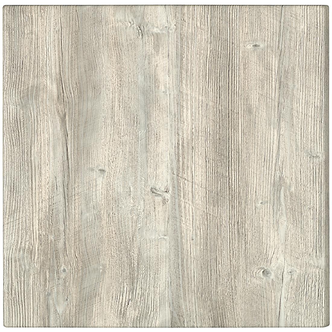 Werzalit Pre-drilled Square Table Top  Ponderosa White 700mm