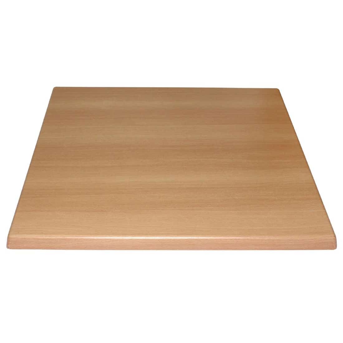 Bolero Pre-drilled Square Table Top Beech 600mm