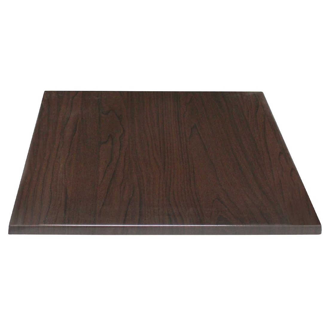 Bolero Pre-drilled Square Table Top Dark Brown 600mm
