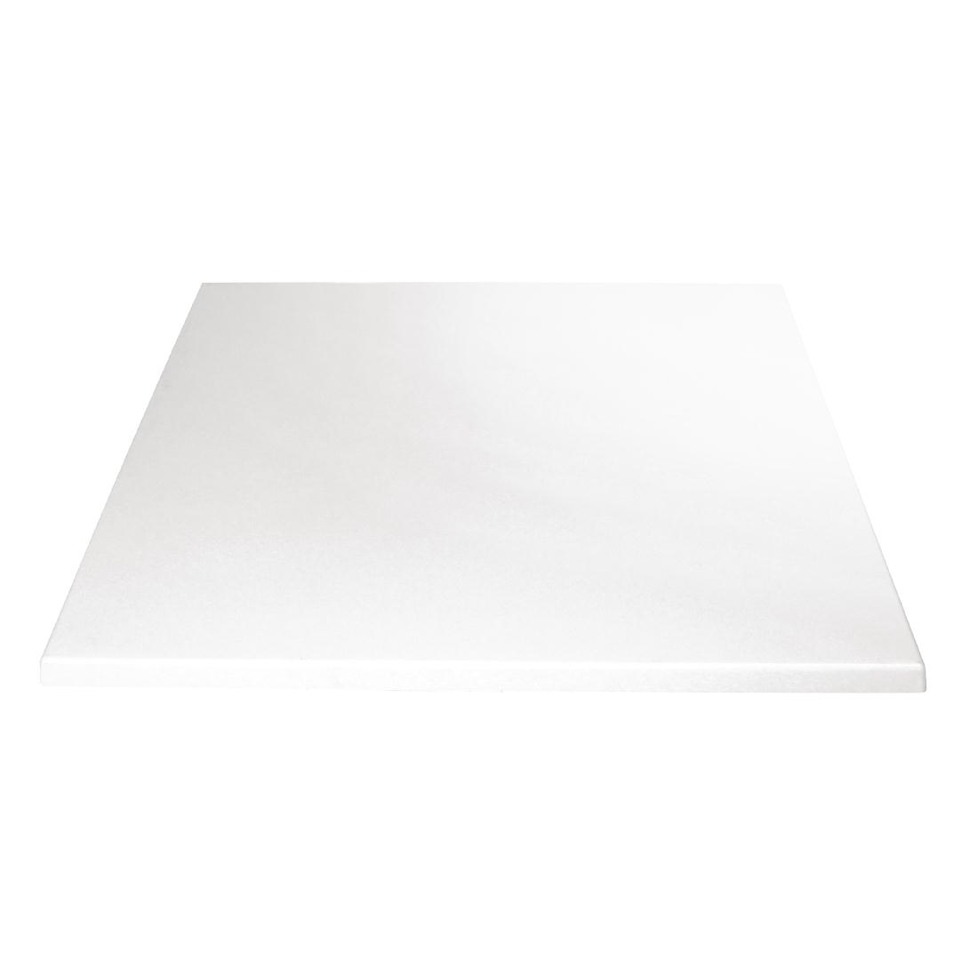 Bolero Pre-drilled Square Table Top White 700mm