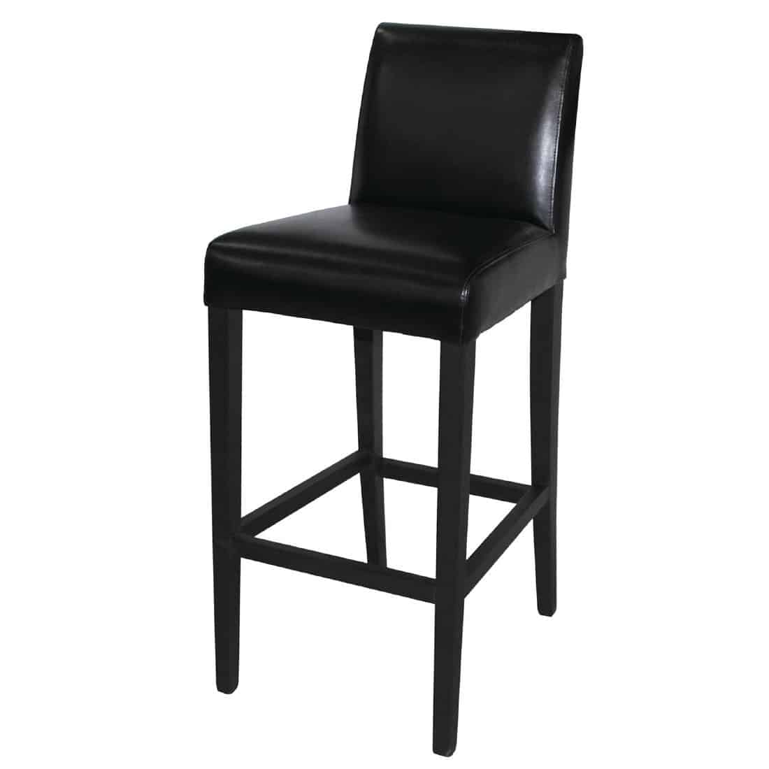 Bolero Faux Leather High Barstool Black