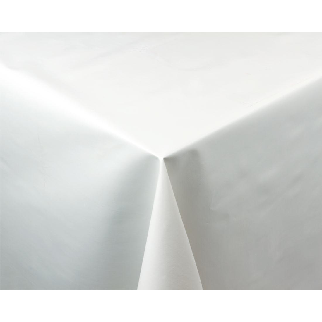 White PVC Table Cloth 54 x 70in
