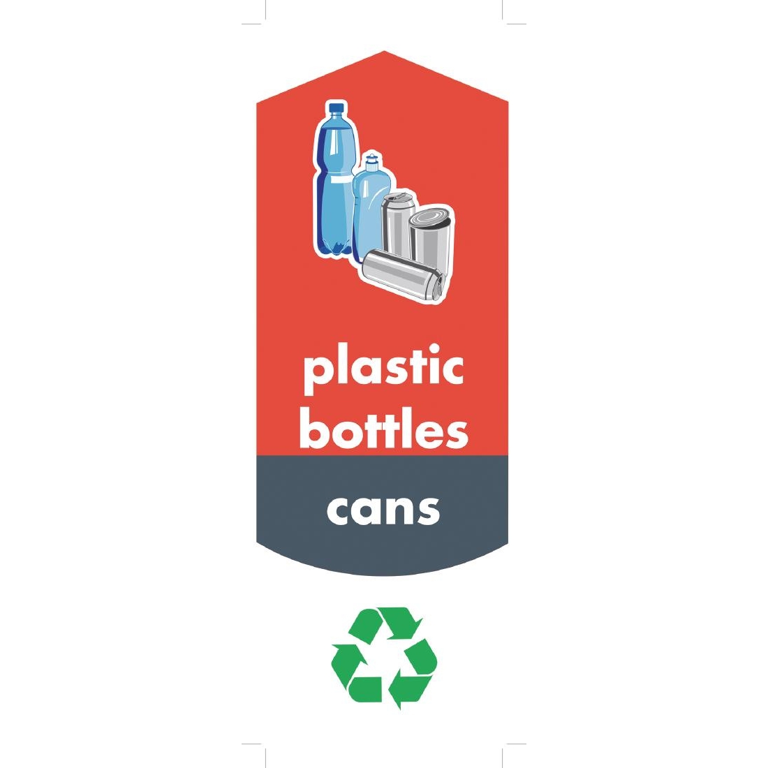 Rubbermaid Bottle and Can Recycling Stickers