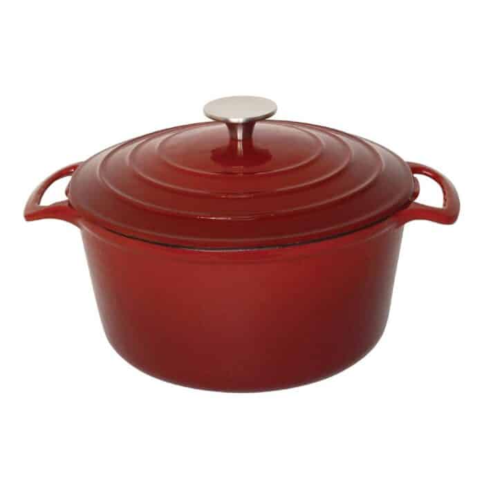 Vogue Red Round Casserole Dish 4Ltr