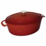 Vogue Red Oval Casserole Dish 6Ltr