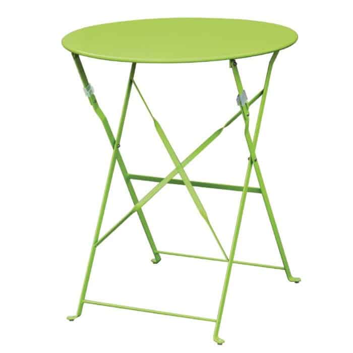 Bolero Green Pavement Style Steel Table 595mm