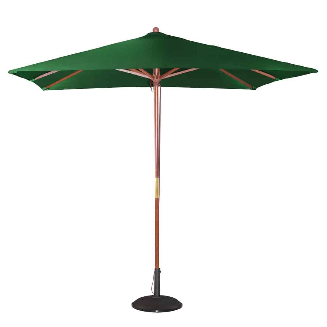 Bolero Square Double Pulley Parasol 2.5m Diameter Green