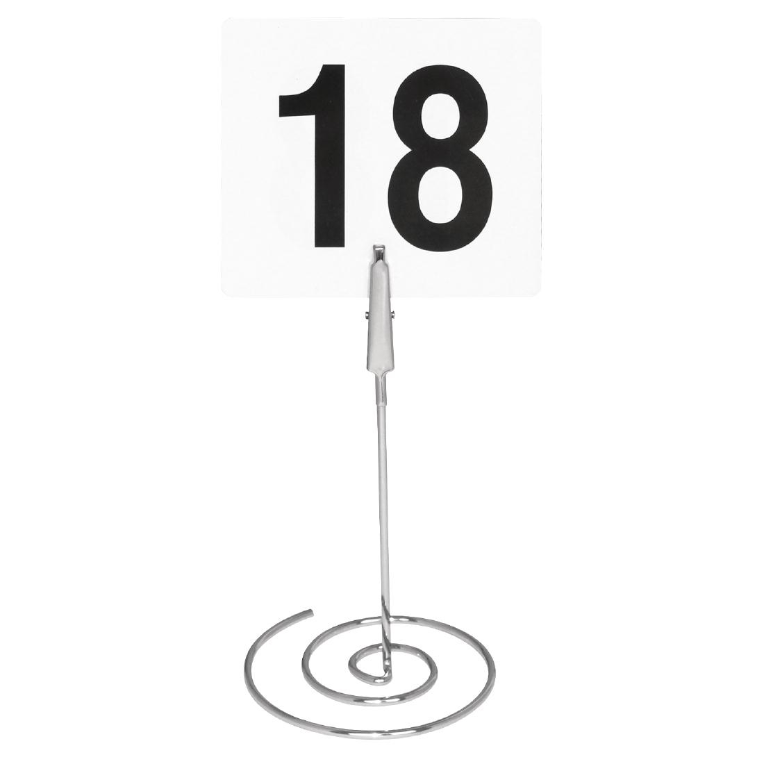 Chrome Plated Spiral Table Number Clip