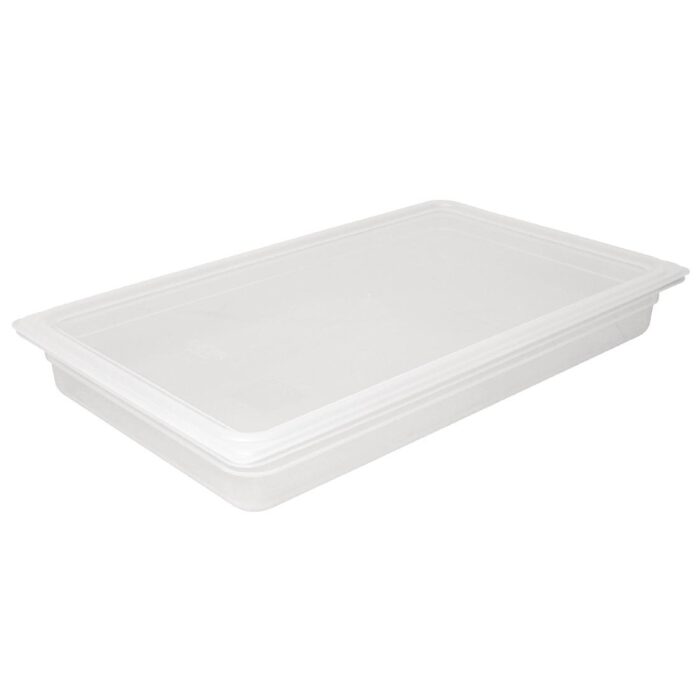 Vogue Polypropylene 1/1 Gastronorm Container with Lid 100mm