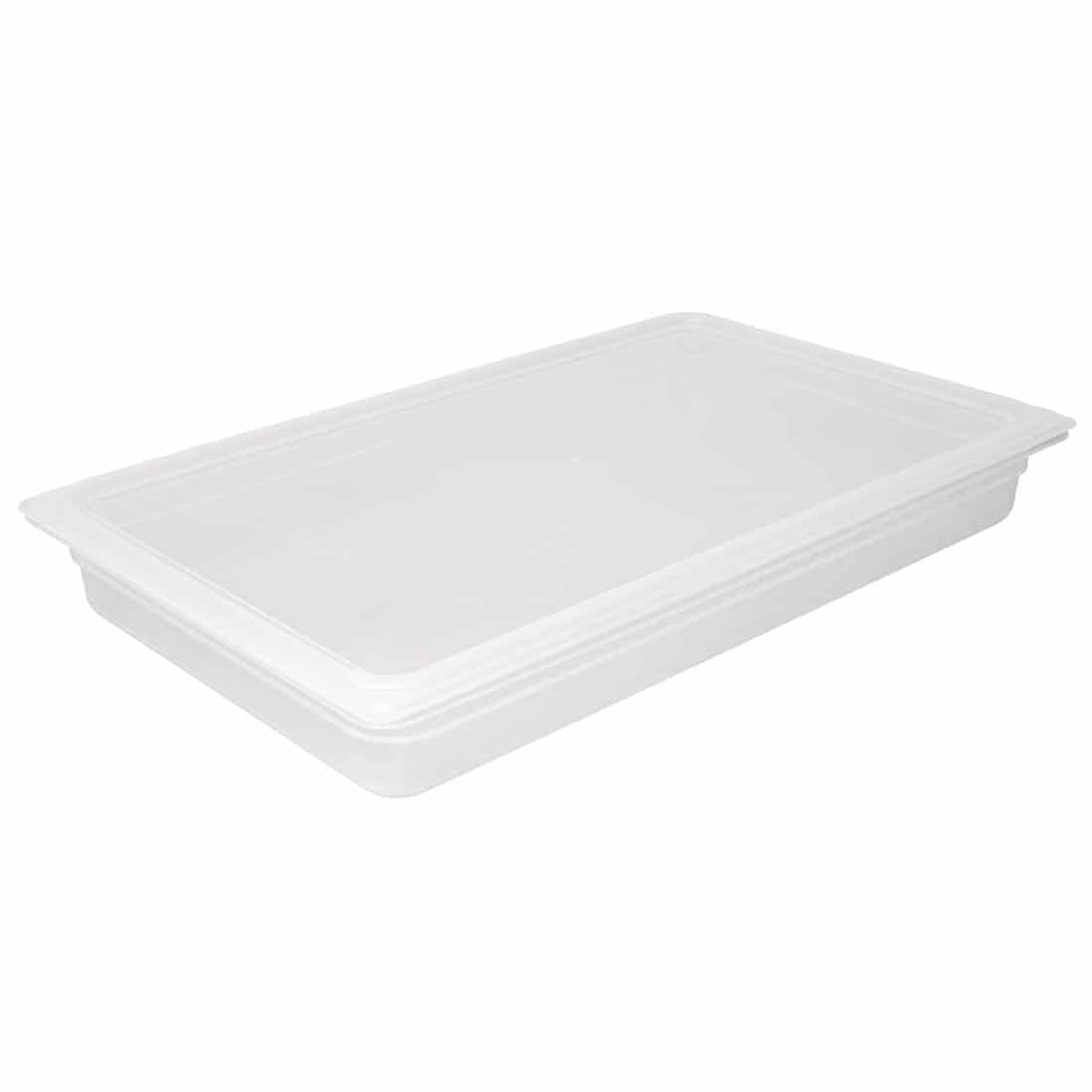 Vogue Polypropylene 1/1 Gastronorm Container with Lid 100mm